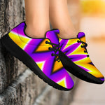 Yellow Flower Moving Optical Illusion Sport Shoes GearFrost