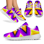 Yellow Flower Moving Optical Illusion Sport Shoes GearFrost