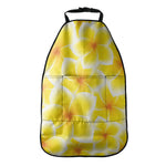 Yellow Frangipani Pattern Print Car Seat Organizers