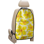 Yellow Frangipani Pattern Print Car Seat Organizers