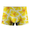 Yellow Frangipani Pattern Print Men's Boxer Briefs