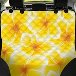 Yellow Frangipani Pattern Print Pet Car Back Seat Cover