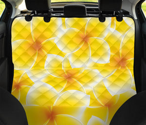 Yellow Frangipani Pattern Print Pet Car Back Seat Cover