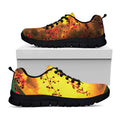 Yellow Full Moon Print Black Running Shoes