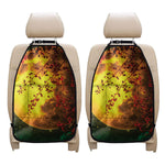 Yellow Full Moon Print Car Seat Organizers