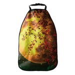 Yellow Full Moon Print Car Seat Organizers