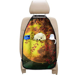 Yellow Full Moon Print Car Seat Organizers