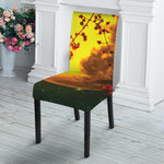 Yellow Full Moon Print Dining Chair Slipcover