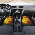 Yellow Full Moon Print Front Car Floor Mats