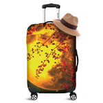 Yellow Full Moon Print Luggage Cover