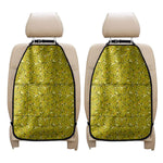 Yellow Geometric Banana Pattern Print Car Seat Organizers