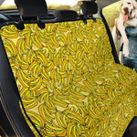 Yellow Geometric Banana Pattern Print Pet Car Back Seat Cover