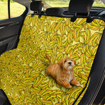 Yellow Geometric Banana Pattern Print Pet Car Back Seat Cover