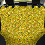 Yellow Geometric Banana Pattern Print Pet Car Back Seat Cover
