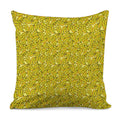 Yellow Geometric Banana Pattern Print Pillow Cover