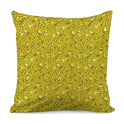 Yellow Geometric Banana Pattern Print Pillow Cover