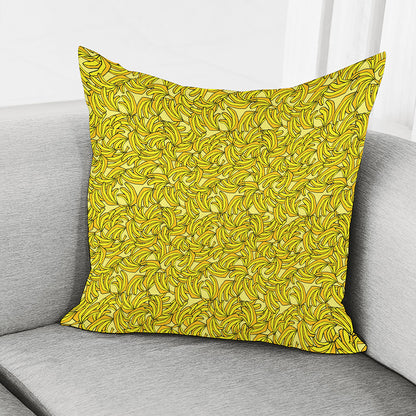 Yellow Geometric Banana Pattern Print Pillow Cover