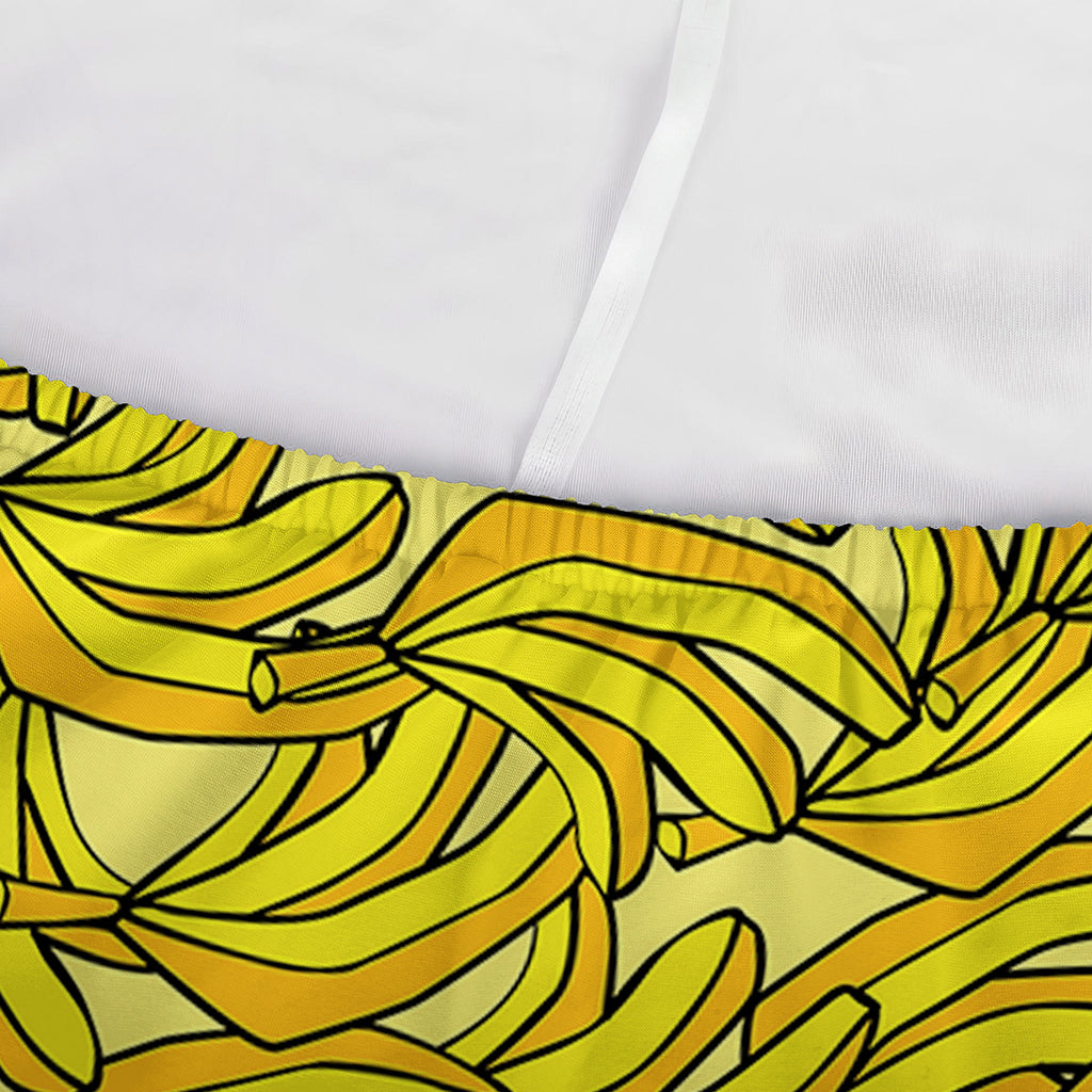 Yellow Geometric Banana Pattern Print Sofa Cover