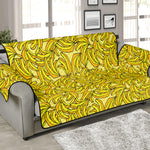 Yellow Geometric Banana Pattern Print Sofa Protector