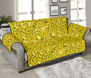 Yellow Geometric Banana Pattern Print Sofa Protector