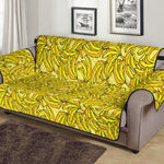 Yellow Geometric Banana Pattern Print Sofa Protector