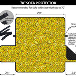 Yellow Geometric Banana Pattern Print Sofa Protector