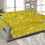 Yellow Geometric Banana Pattern Print Sofa Protector