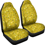 Yellow Geometric Banana Pattern Print Universal Fit Car Seat Covers