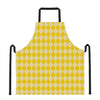 Yellow Harlequin Pattern Print Apron