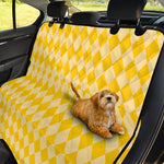 Yellow Harlequin Pattern Print Pet Car Back Seat Cover