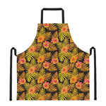 Yellow Hawaiian Tropical Pattern Print Apron