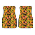 Yellow Hawaiian Tropical Pattern Print Front Car Floor Mats