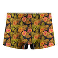 Yellow Hawaiian Tropical Pattern Print Men's Boxer Briefs