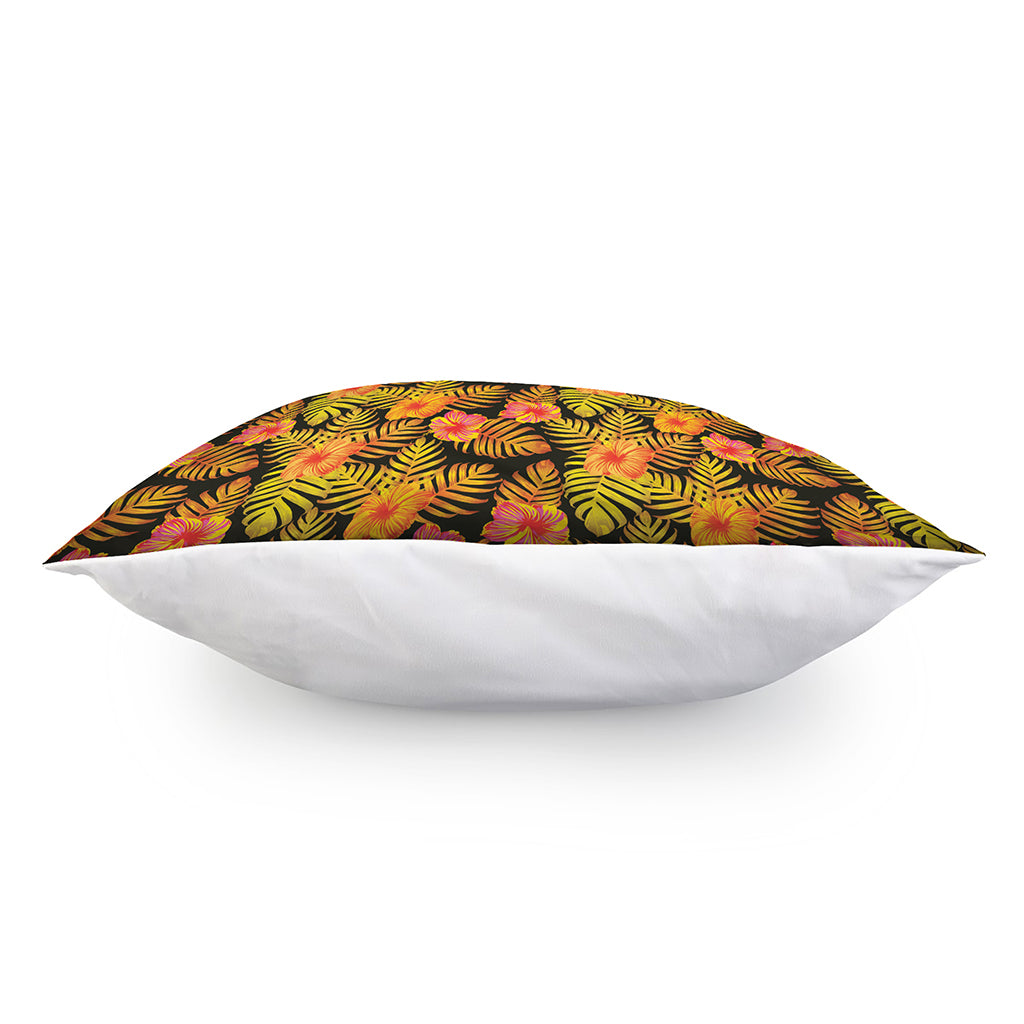 Yellow Hawaiian Tropical Pattern Print Pillow Cover