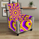 Yellow Hive Moving Optical Illusion Armchair Protector