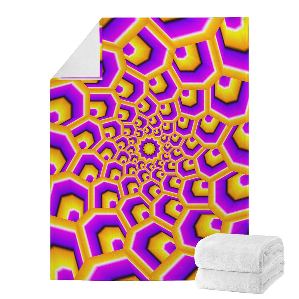 Yellow Hive Moving Optical Illusion Blanket