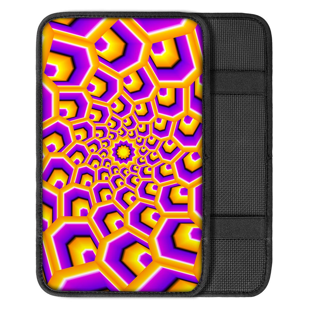 Yellow Hive Moving Optical Illusion Car Center Console Cover