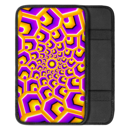 Yellow Hive Moving Optical Illusion Car Center Console Cover