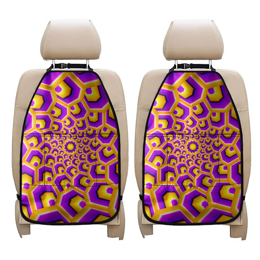 Yellow Hive Moving Optical Illusion Car Seat Organizers