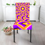 Yellow Hive Moving Optical Illusion Dining Chair Slipcover