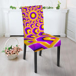 Yellow Hive Moving Optical Illusion Dining Chair Slipcover