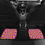 Yellow Hive Moving Optical Illusion Front and Back Car Floor Mats