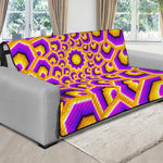 Yellow Hive Moving Optical Illusion Futon Protector