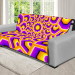 Yellow Hive Moving Optical Illusion Futon Protector