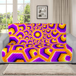 Yellow Hive Moving Optical Illusion Futon Protector