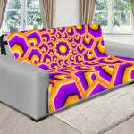 Yellow Hive Moving Optical Illusion Futon Protector