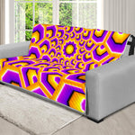 Yellow Hive Moving Optical Illusion Futon Protector