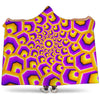Yellow Hive Moving Optical Illusion Hooded Blanket