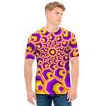 Yellow Hive Moving Optical Illusion Men's T-Shirt