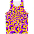 Yellow Hive Moving Optical Illusion Men's Tank Top